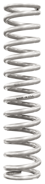QA1 16HT200 Spring, Cr-Si High Travel 2-1/2 Id 16 X 200 Lbs/In. Silver Pwdr Coat