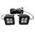 Race Sport Lighting RSBO3X3 Blacked Out Series 3x3 LED Auxiliary Light Cube Kit with spot optical beam