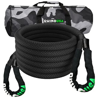 Rhino USA KROPE-1.25X30-BLK Rhino USA Kinetic Energy Recovery Rope (1.25" X 30') Black