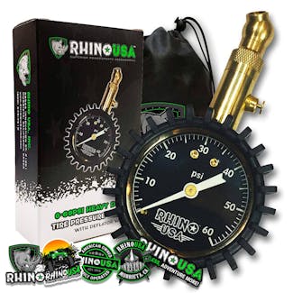 Rhino USA RGAUG-060 Rhino USA Heavy Duty 60 Psi Tire Pressure Gauge