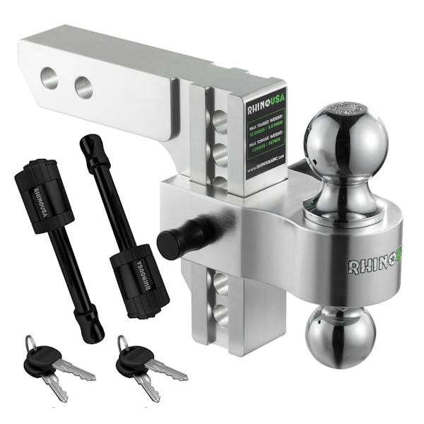 Rhino USA RG-HTDROP2-SVR Rhino USA 6In Heavy Duty Drop Hitch - 2In (Silver)