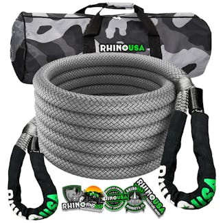 Rhino USA KROPE-1X30-GRY Rhino USA Kinetic Energy Recovery Rope (1" X 30') Gray
