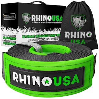 Rhino USA TOWSTRAP-330 Rhino USA Recovery Tow Strap 3Inx30Ft (Black)