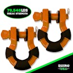 Rhino USA SUPERSHACK-ORG 8T Super Shackle 2-Pack (Orange)