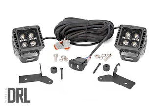 Rough Country 70052DRL Jeep 2-inch LED Lower Windshield Kit (18-20 Wrangler JL, 2020 Gladiator JT )