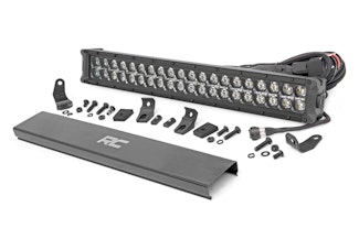 Rough Country 70920BDA 20-inch Cree LED Light Bar - (Dual Row | Black Series w/ Amber DRL)