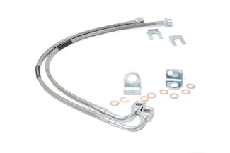 Rough Country 89707 Front Extended Stainless Steel Brake Lines for 4-6-inch Lifts