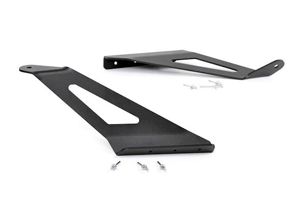 Rough Country 70513B 50-inch Curved LED Light Bar Upper Windshield Mounting Brackets (GM SUV)
