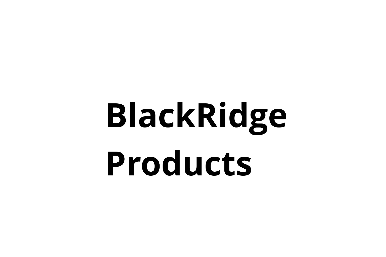 BlackRidge Products
