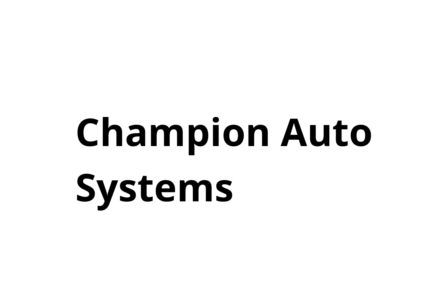 Champion Auto Systems