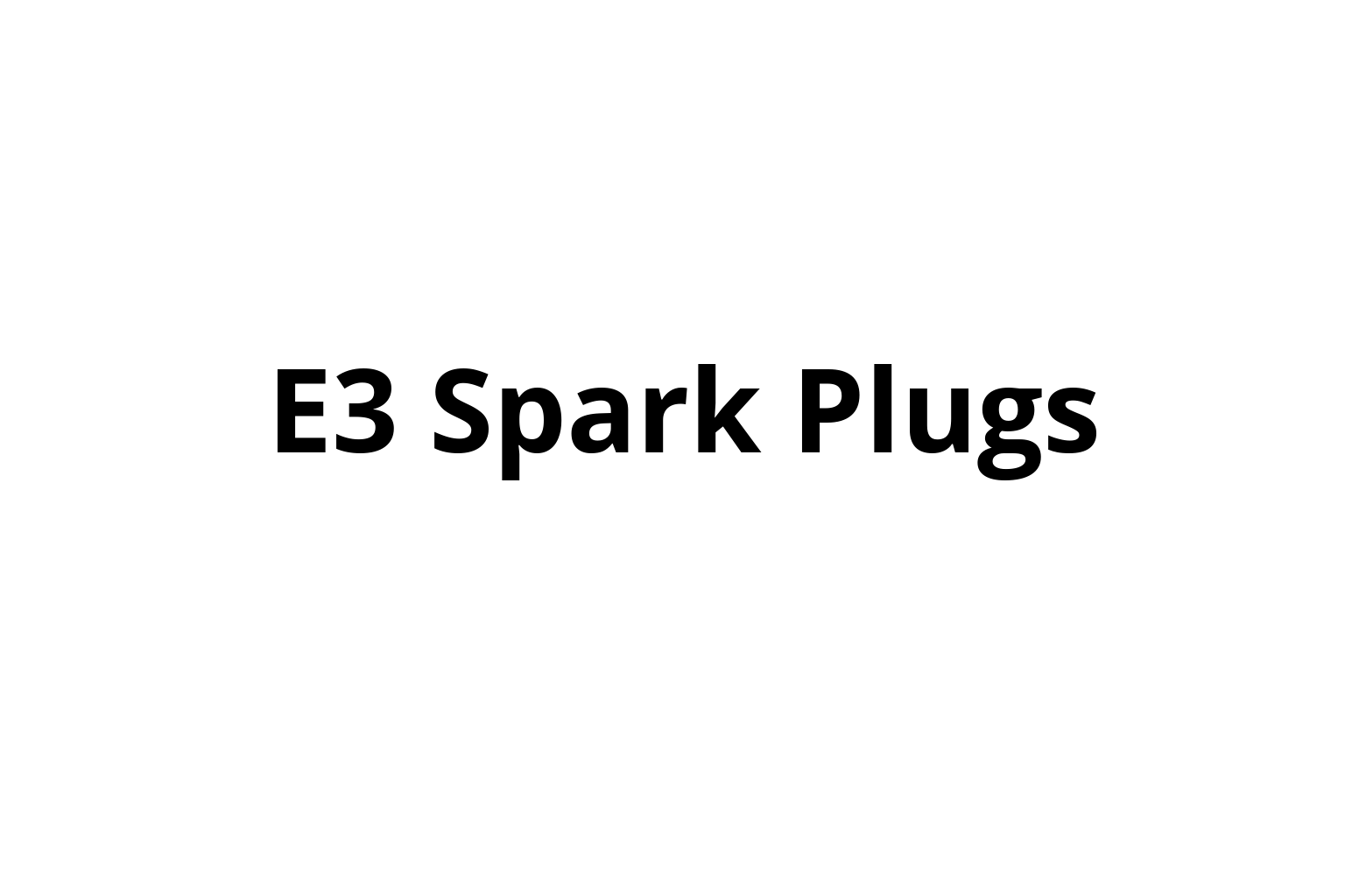 E3 Spark Plugs