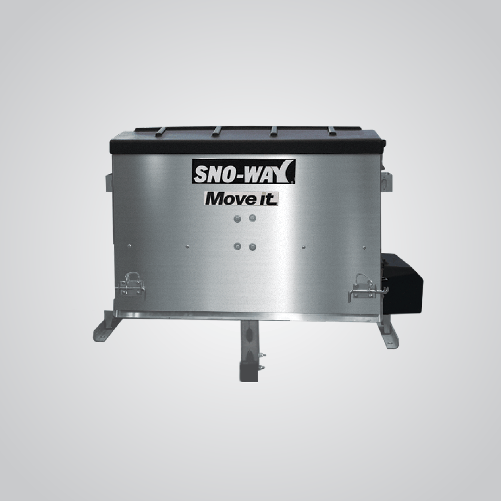 Sno-Way gas-powered V box sand and salt spreader