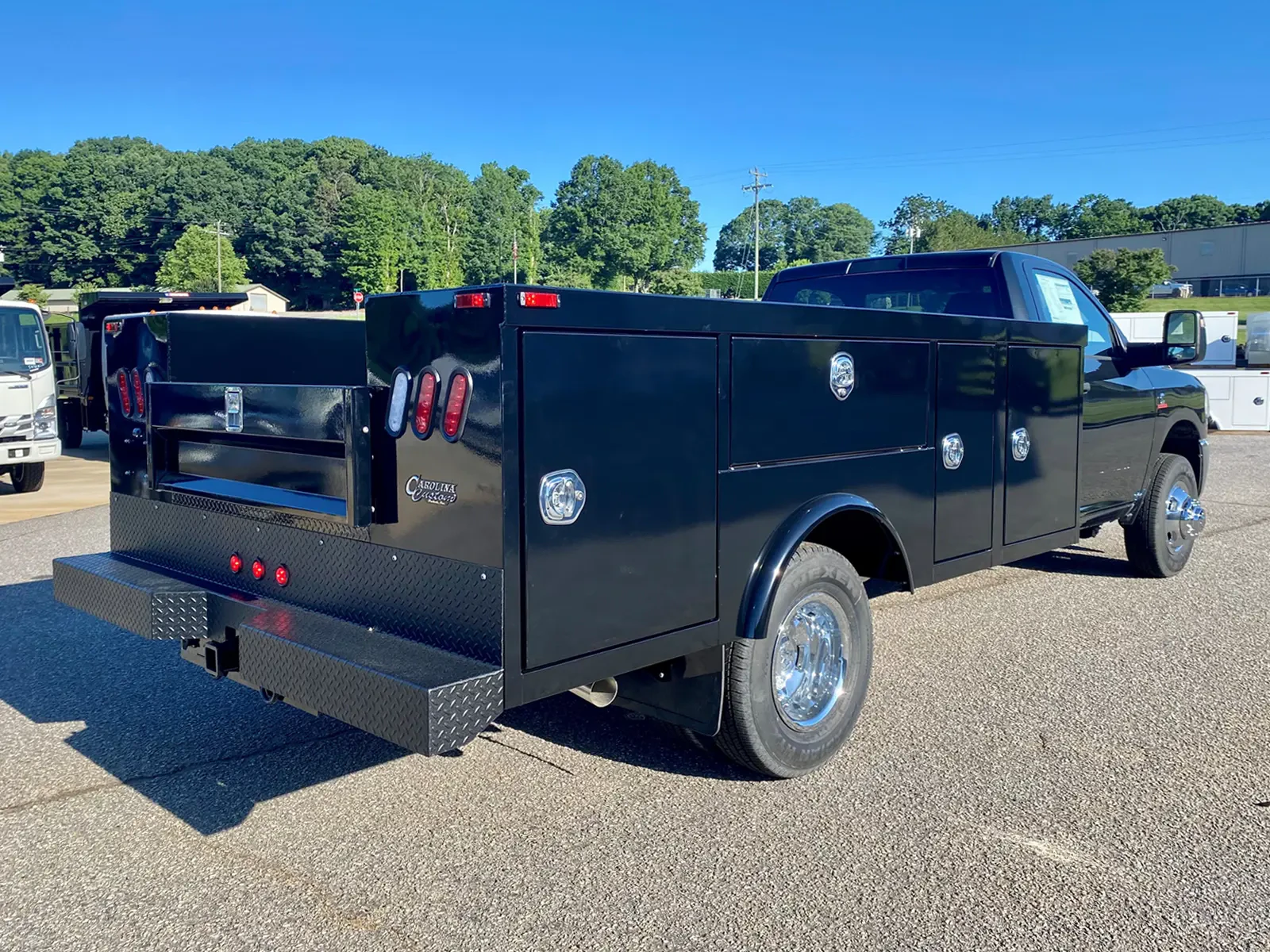 Carolina Custom Products steel service body installed on a work truck