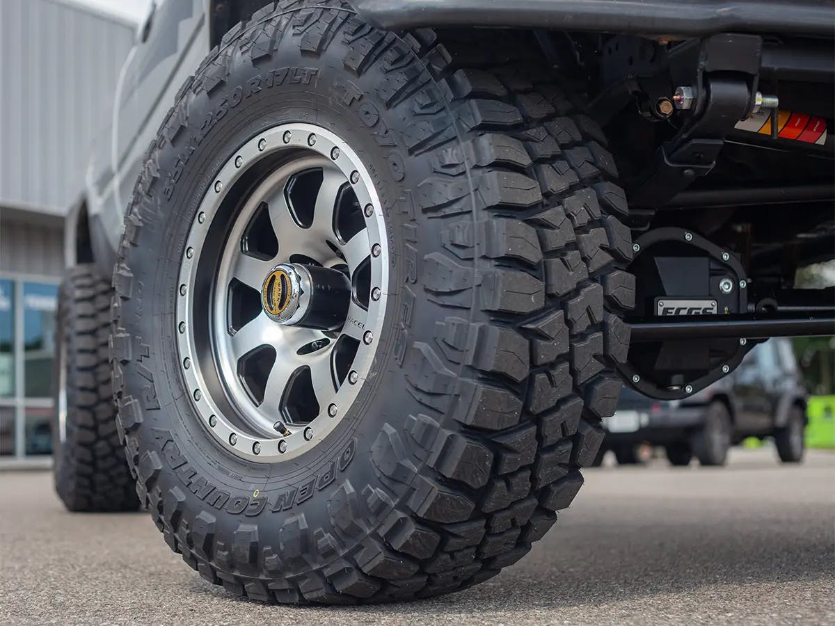 Truck with Toyo tires installed at Cape Fear Customs