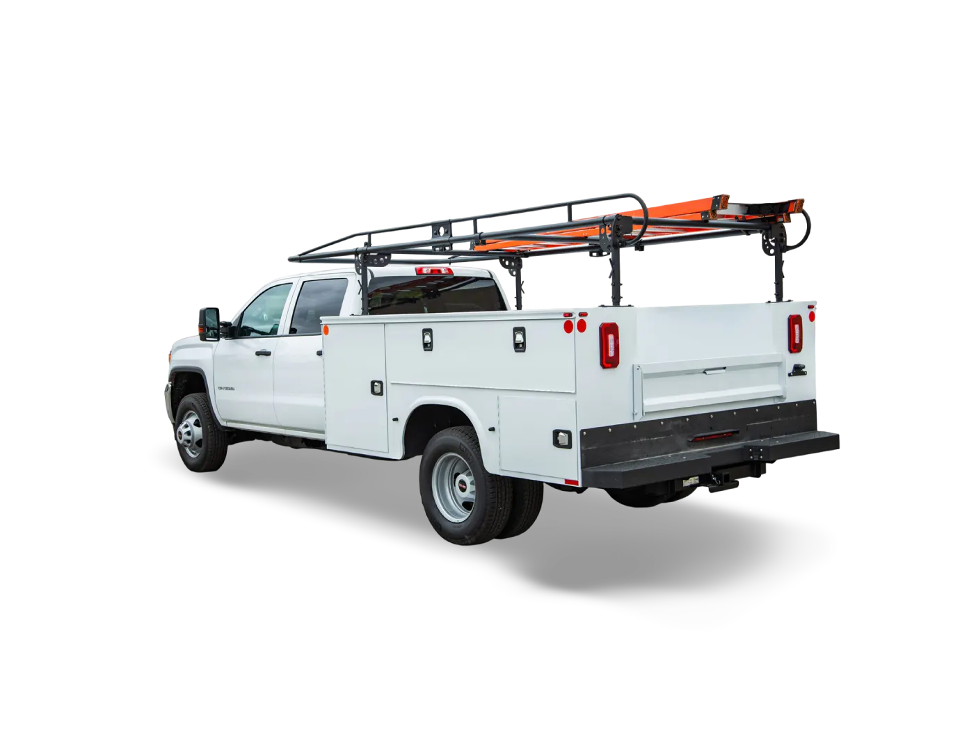 Buyers ladder rack on a crew-cab service body