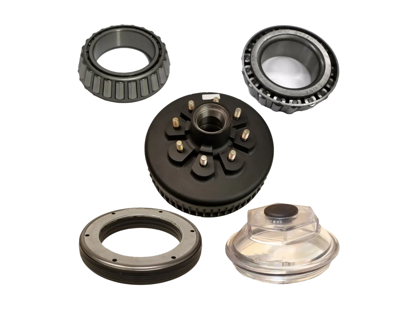 MAT trailer hub and drum kit with bearings, seal, and cap
