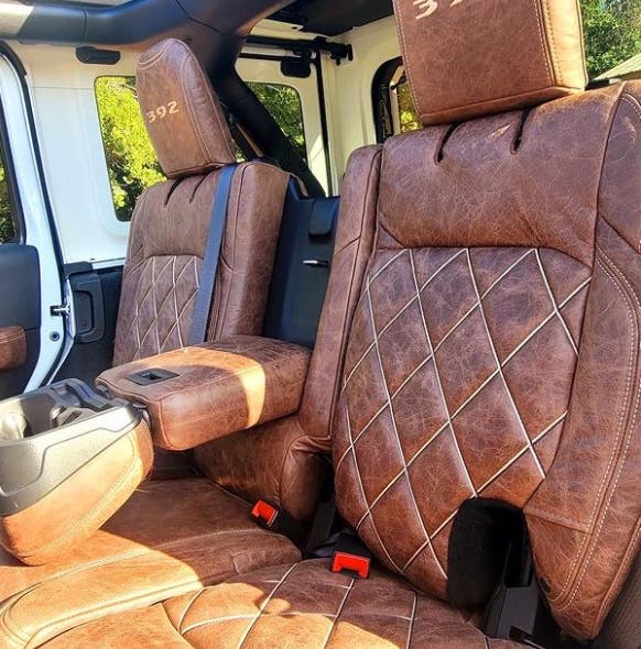 Custom Leather Seat Installation