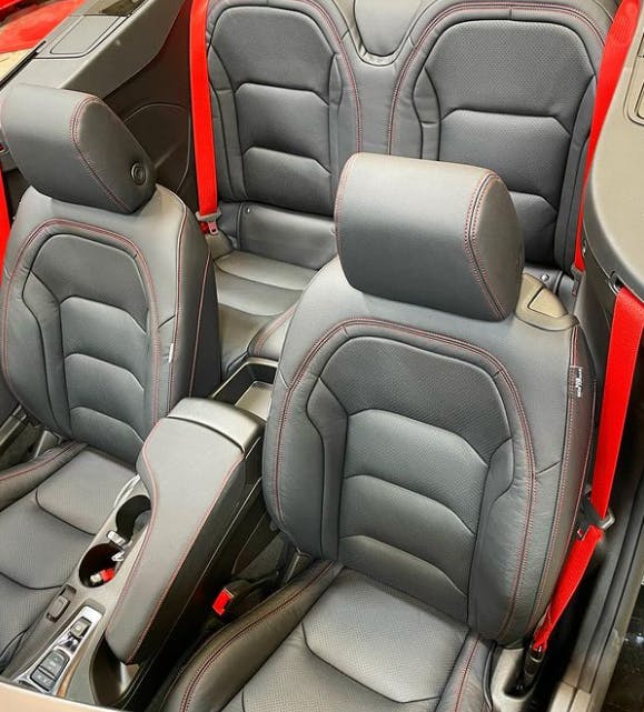 Custom Leather Seat Installation