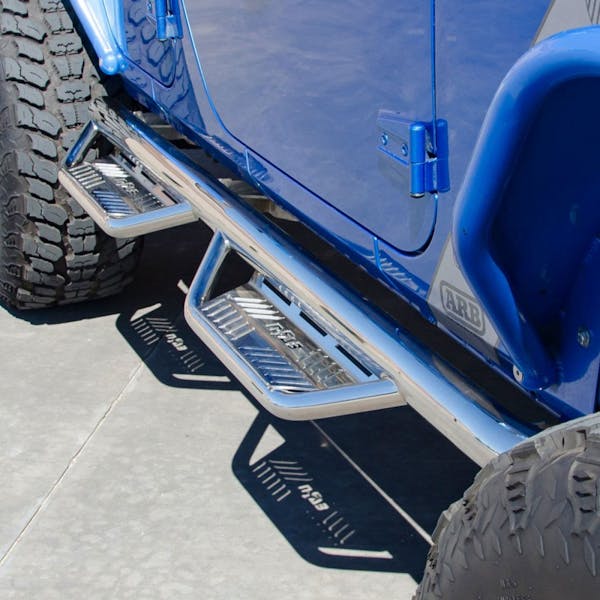 N Fab Hpj0764 Ss Podium Ss Step Systems Polished Stainless Full Length 2007 2018 Jeep Wrangler Unlimited 4 Door