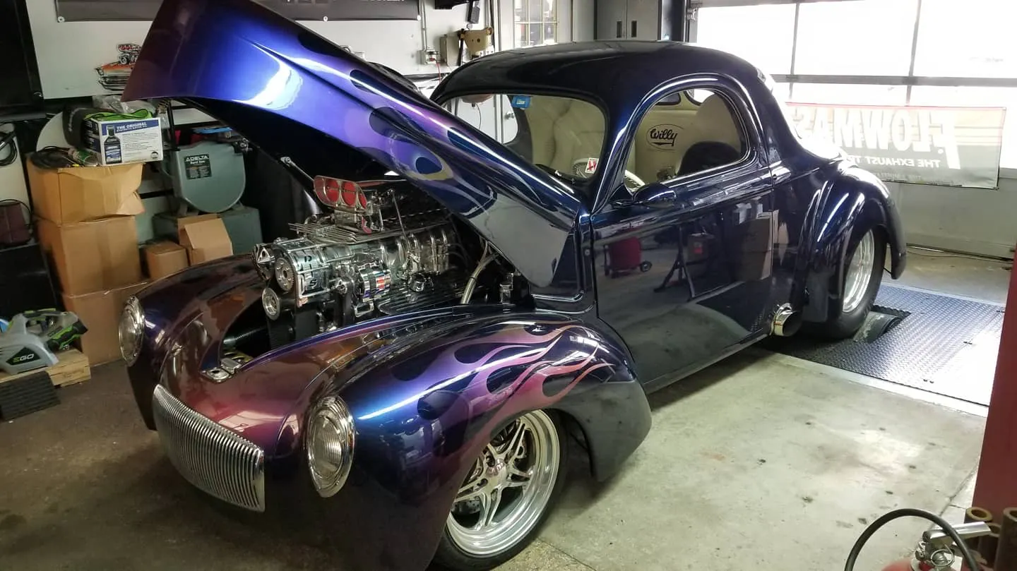 Jerry's Speed Shop dyno pull in progress
