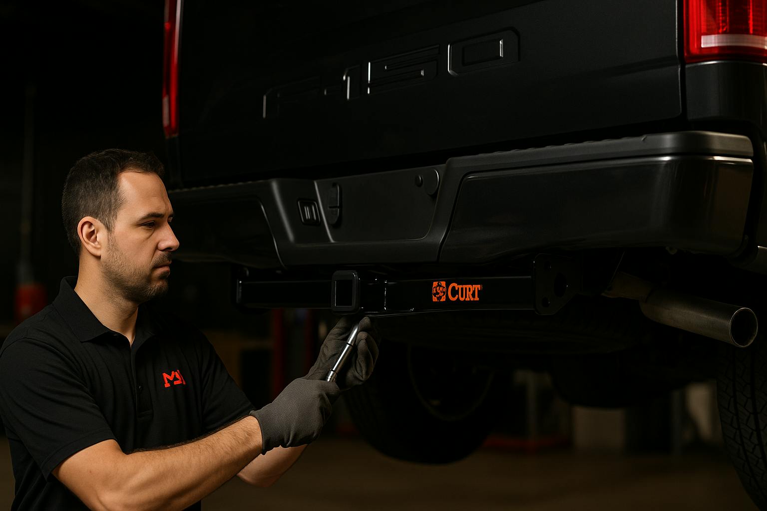 Trailer hitch installation example 1