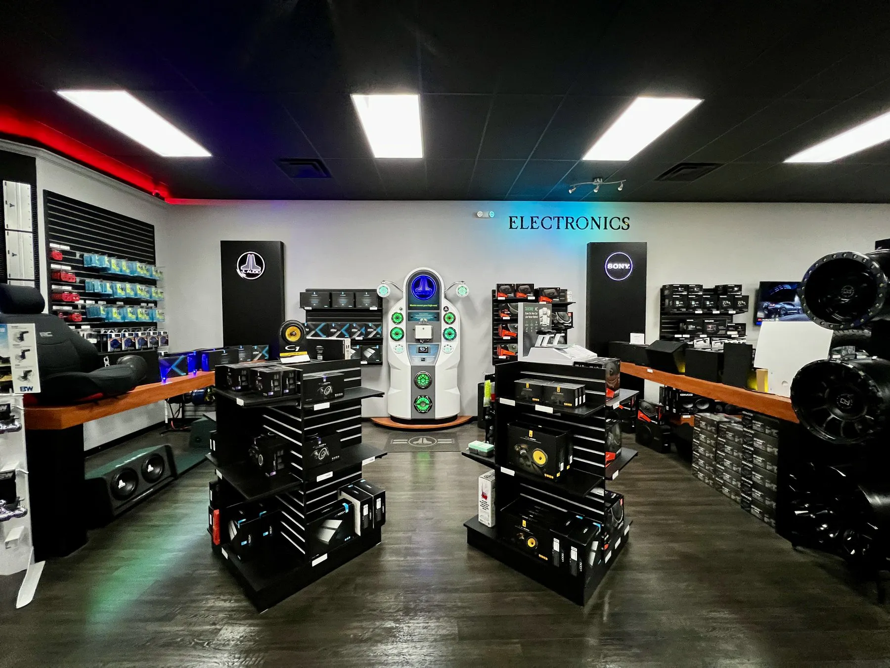 MCOR electronics and audio showroom displays