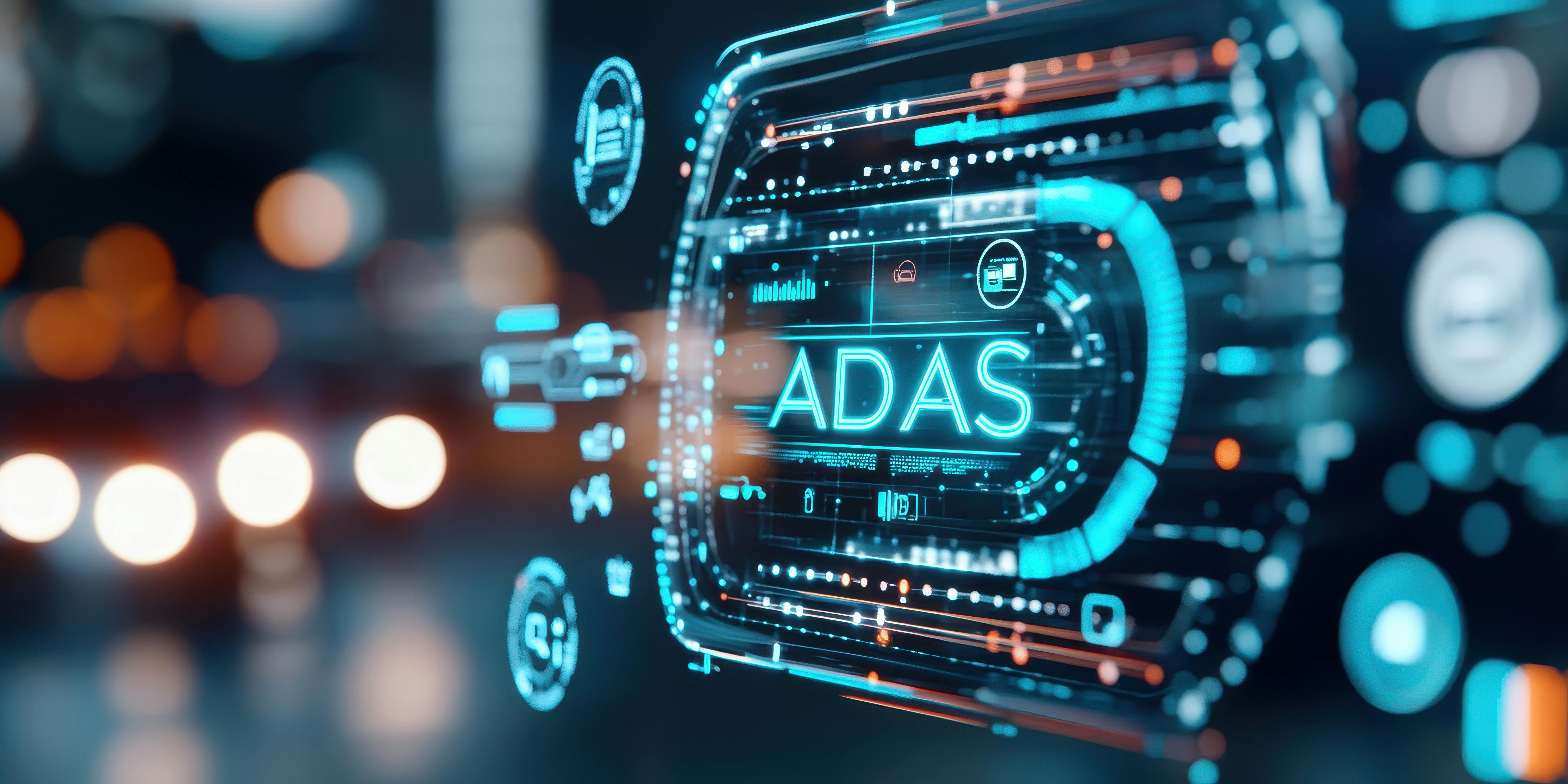 Technician performing ADAS calibration