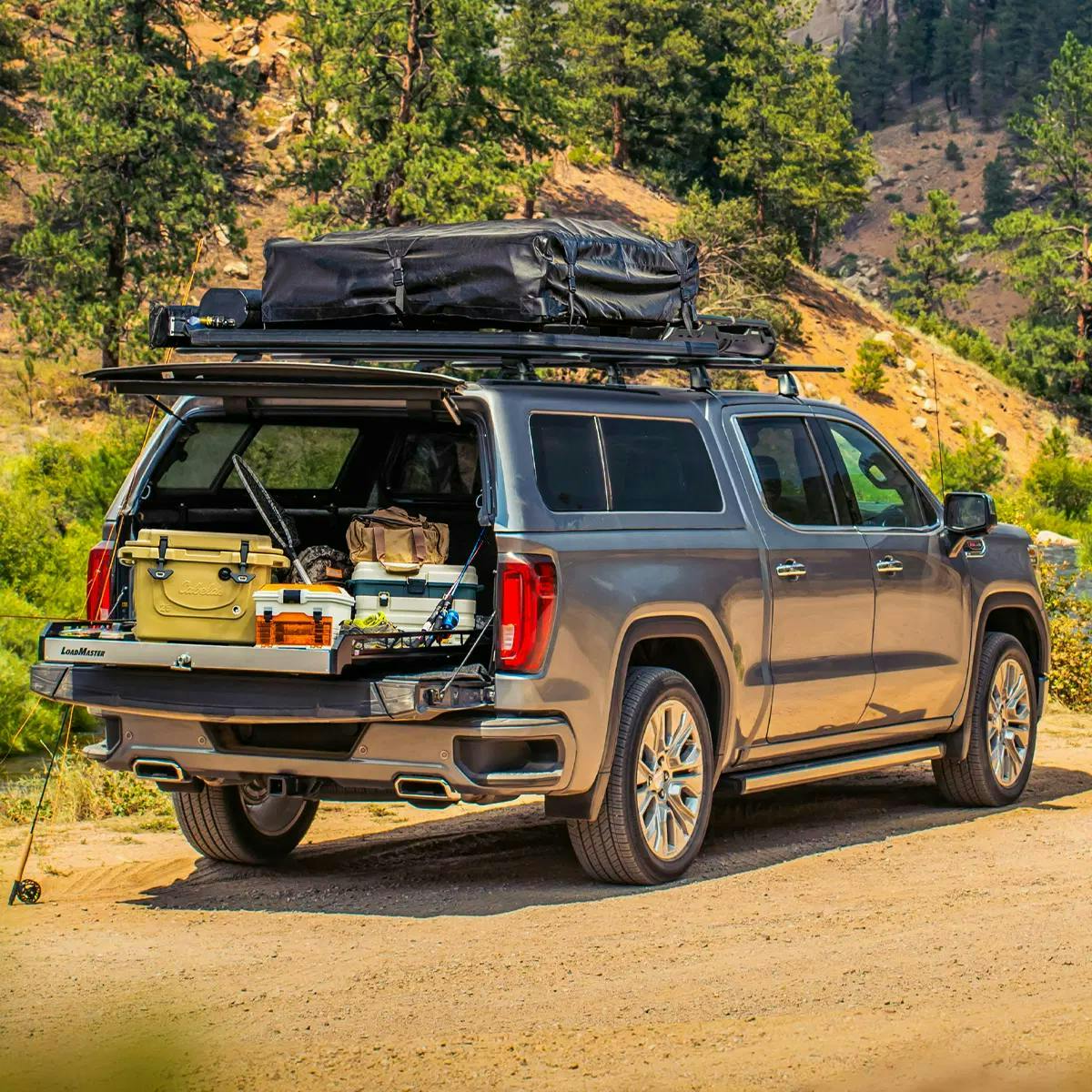 Placeholder image of a Ranch commercial truck cap on a work truck