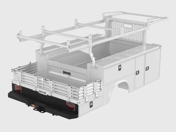 Knapheide combo service and flatbed body with overhead rack