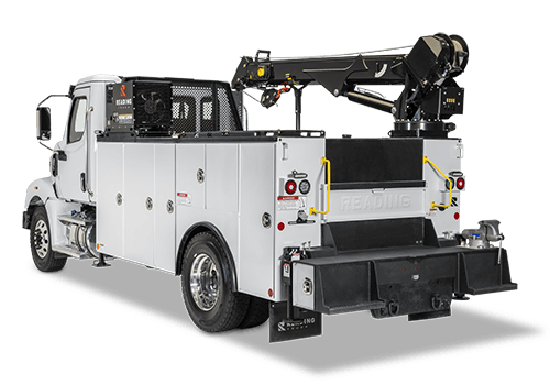 Reading Crane Body lifting equipment on jobsite